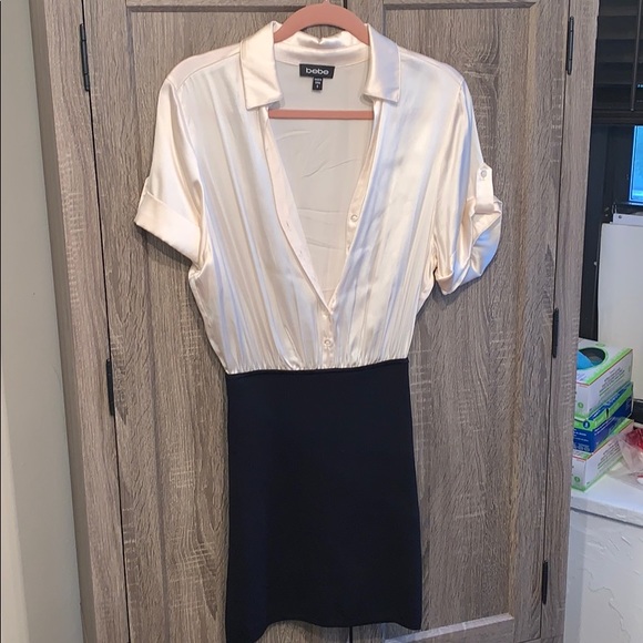 bebe Dresses & Skirts - Bebe dress silk top perfect holiday dress